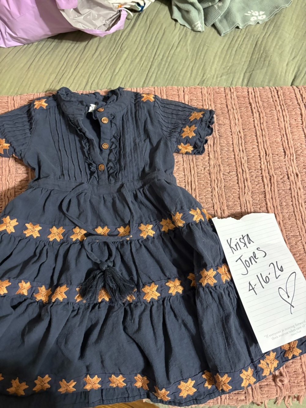 Ivy City Co Navy capri dress mini